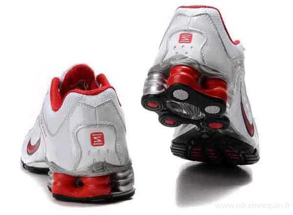 Nike Shox R5 Chaussures de course Blanc Rouge (1)